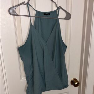 Papermoon Teal Relaxed Crisscross Camisole